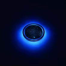 LED Car Cup Pad with Seven Colour Lights USB Rechargeable Non-Slip Silicone Coaster for Auto Ornaments Easy to Clean